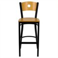 thumbnail image 2 of Bowery Hill Tabouret de Bar Arrière Rond Noir de 30 Po en Naturel, 2 of 3