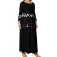 thumbnail image 3 of Funny Airplane Travel Family vacation Drinking Wine Travel And Sip Long Sleeved Dress summer women's dress Woman clothing, 3 of 7