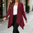 thumbnail image 5 of Frostluinai Womens Cardigan Sweaters Open Front Ribbed Knit Long Jackets Solid Lightweight Fall Handkerchief Hem Comfy Cardigans with Pocket S-2XL, 5 of 9