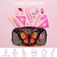 thumbnail image 4 of MUOOUM Pencil Case, Butterfly and Pink Floral Large Capacity Pencil Pouch Stationery Pen Bag, 4 of 7