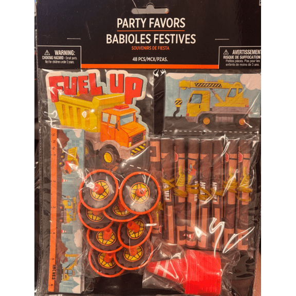 AMSCAN - Construction Themed Birthday Party Favor Pack (48 Pieces)