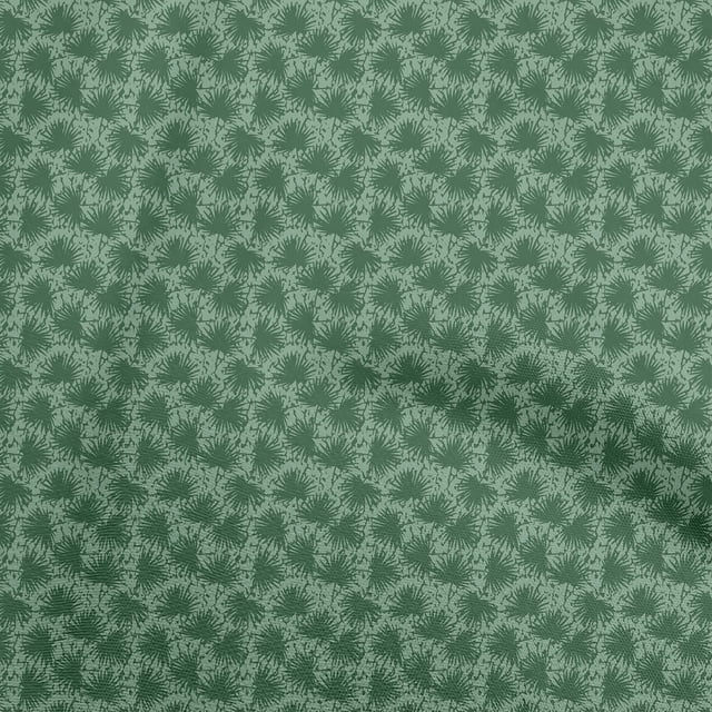 oneOone Polyester Spandex Green Fabric Tropical Sewing Material Print Fabric By The Yard 56 Inch Wide