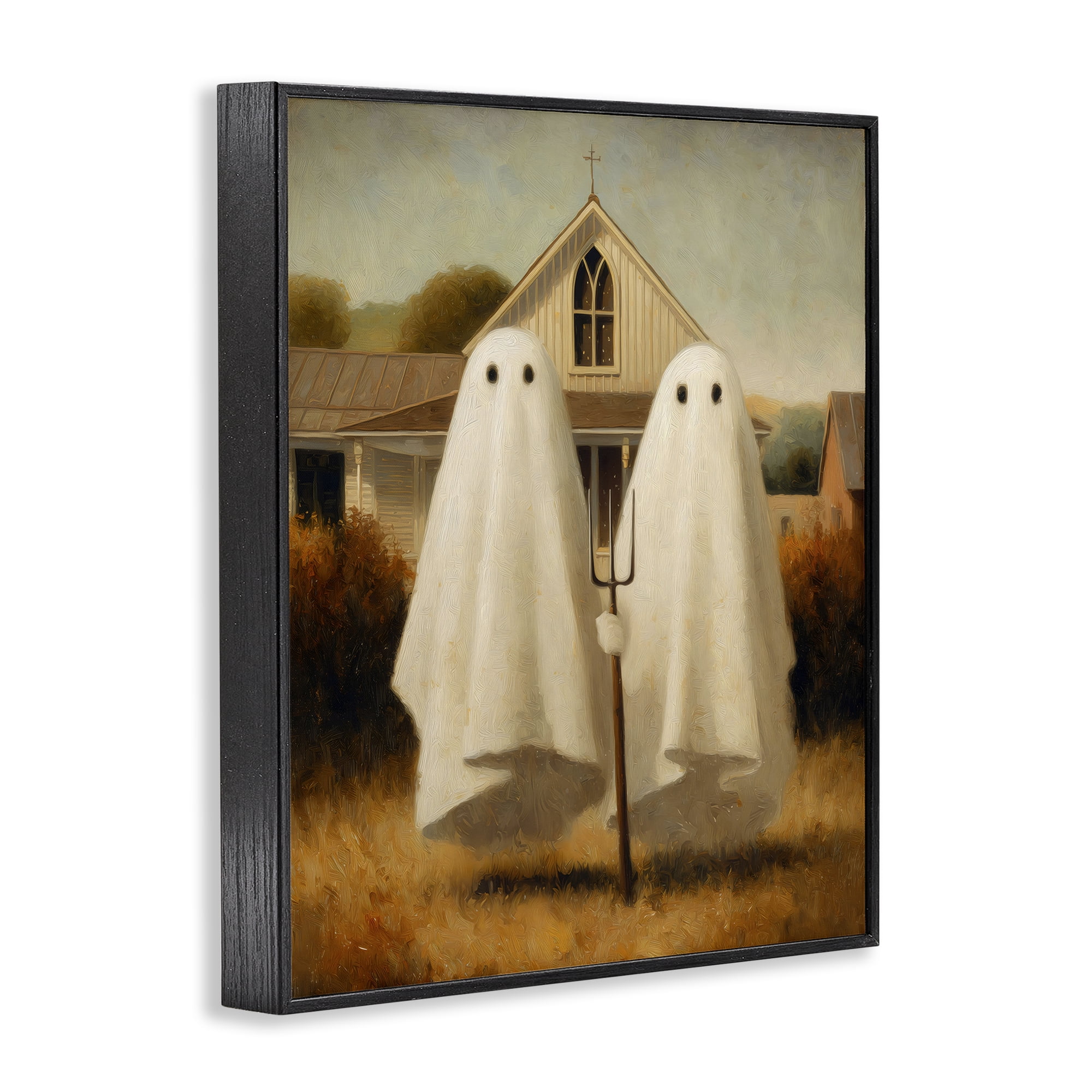 American Gothic Ghosts Black Framed Giclee Art, design by Arlington Prints