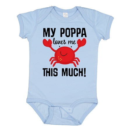 

Inktastic My Poppa Loves Me Childs Crab Gift Baby Boy or Baby Girl Bodysuit