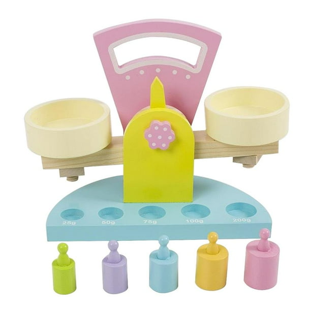 Wooden Balance Scale Toy Montessori Weighing Scale Early Education toys