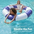 thumbnail image 4 of Joyfy Inflatable Double Hammock Float (Navyblue Strpie), 4 of 7