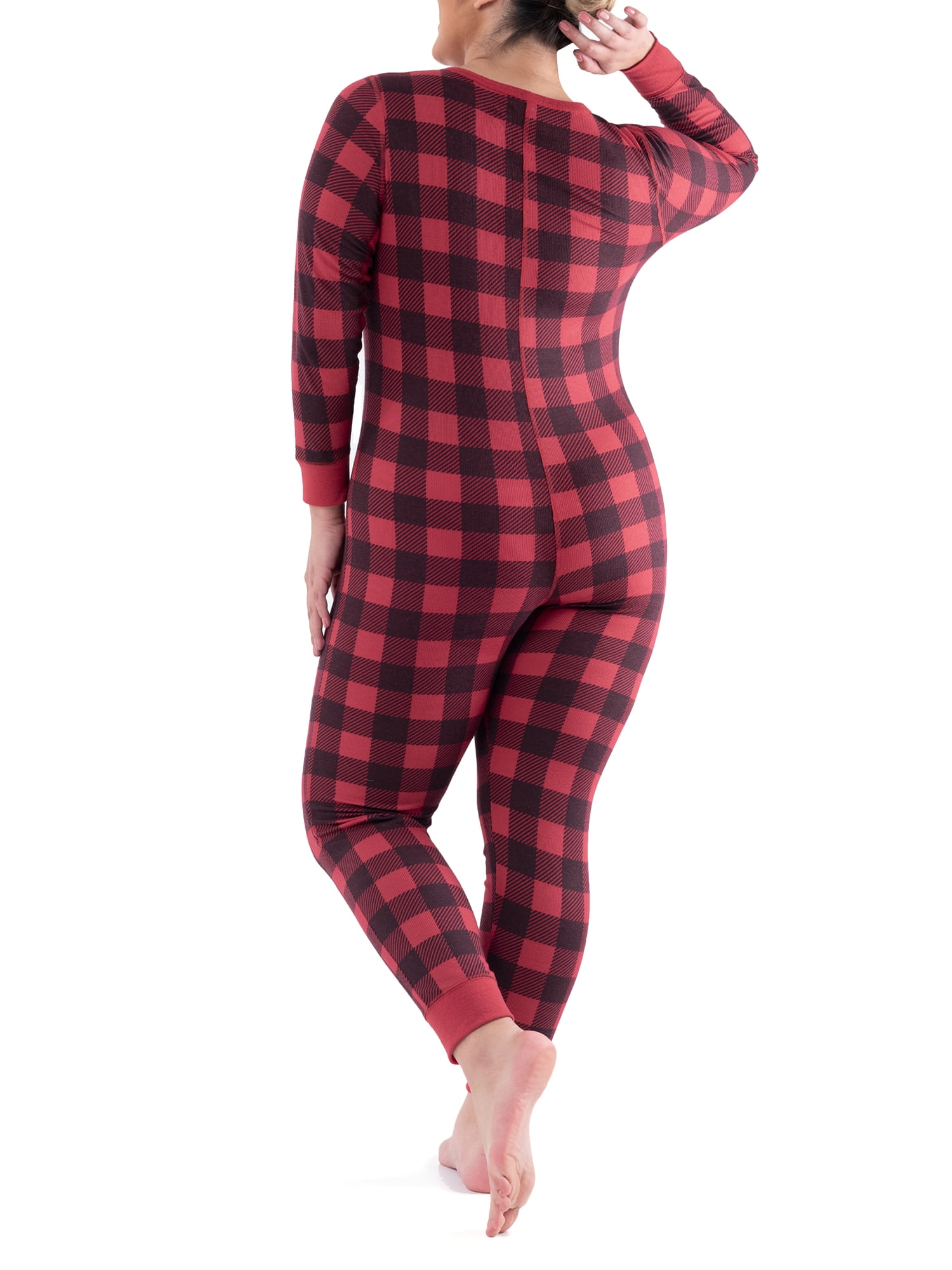 Fruit of the Loom Women's and Women's Plus Long Underwear Waffle Thermal Union Suit