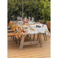 thumbnail image 2 of Outdoor Tablecloth with Umbrella Hole and Zipper, Fall Pumpkins Gnomes Rectangle Table Cloth 52x70 Inch Waterproof Tablecloth, Thanksgiving Maple Leaves Farmhouse Plaid Picnic Table Cover for Patio, 2 of 7