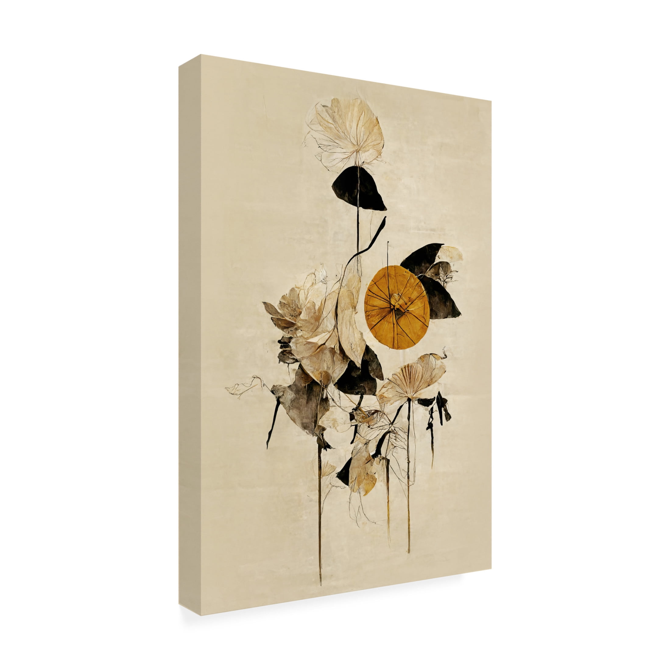 Canvas Wall Art - Treechild 'The Golden Wheel' Wall Art for Living Room, Bedroom, or Office D?cor by Trademark Fine Art - 30 x 47 Inches