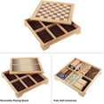 thumbnail image 4 of Deluxe 7-in-1 Classic Board Games Set With Chess Board, Backgammon, Dominos, Checkers, Dice Set, Cribbage Board, and Card Games, 4 of 13