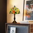 thumbnail image 4 of Orinova Tiffany-Style Hummingbird Desk Lamp LED Table Bedside Lamp Bedroom Stained-Glass 18.1'' Height Bronze Multi-Color, 4 of 8