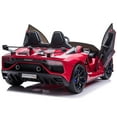thumbnail image 3 of Moderno Kids Lamborghini Aventador 24V Powered Ride-On Toy with Remote Control, MP3 Player, Red, 3 of 11
