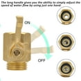 thumbnail image 3 of STYDDI Super Heavy Duty Garden Hose Shut Off Valve, 2 Pack Solid Brass Water Hose Shut-Off Ball Valve Adapter Connector with 4 Extra Rubber Washers, 3 of 7