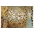 thumbnail image 1 of Great BIG Canvas | "Flowers on Silver I" Art Print - 36x24, 1 of 4