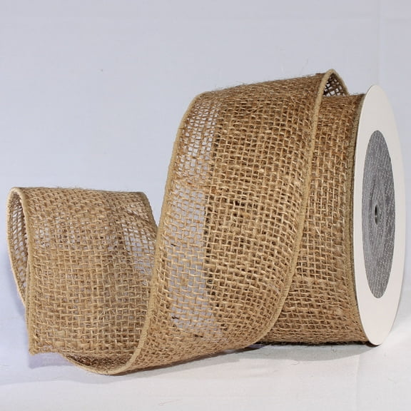The Ribbon People Natural Brown Burlap Wired Craft Ribbon 3" x 20 Yards