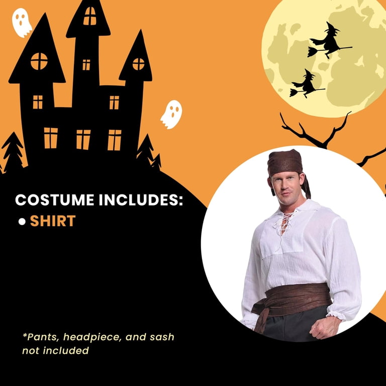 white christmas dresses Tattered Pirate Shirt Cream Adult Costume