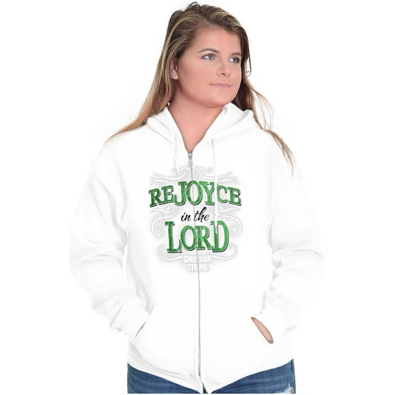 Rejoice In The Lord Christian Zip Hoodie Sweatshirt Women Brisco Brands S
