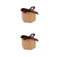 thumbnail image 1 of Matsuzay Caja de papel para dulces de boda, cajas de regalo para recuerdo de fiesta, caja de almacenamiento para embalaje de azúcar y galletas Marrón 2Conjunto, 1 of 6
