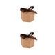 thumbnail image 1 of Yuarrent Caja de papel para dulces de boda Cajas de regalo de recuerdo de fiesta de moda Estuche de almacenamiento de galletas para compromiso Marrón 2Conjunto, 1 of 6