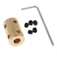 thumbnail image 5 of Eje de acoplamiento rígido para motor robótico, acoplador de rueda con tornillos y llave 4-6, 5 of 7