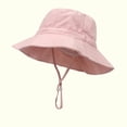 thumbnail image 2 of Toddler Baby Summer Sun Protection Fashion Solid Color Sun-Hat Cute Sunscreen Hat Cap, 2 of 9