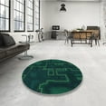 thumbnail image 3 of Ahgly Company Indoor Rectangle Patterned Deep Teal Green Area Rugs, 5' x 8', 3 of 6