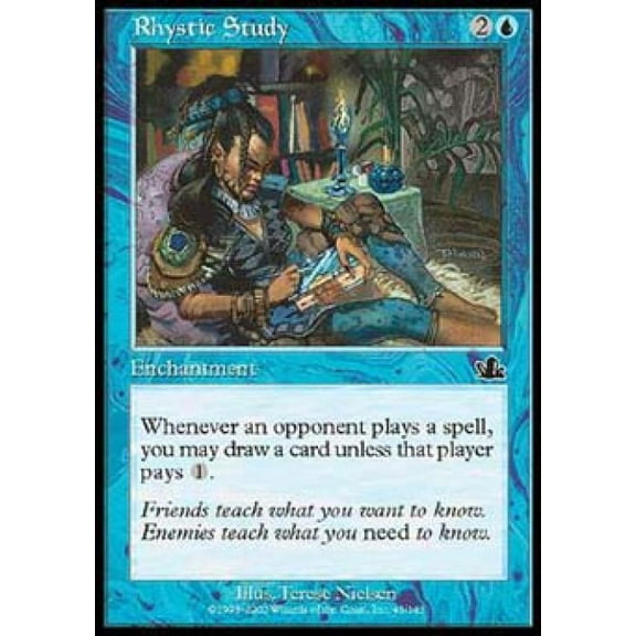 Magic the Gathering - Prophecy - Rhystic Study Light Play