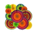 thumbnail image 2 of Paper Flower Fan Decorations Set Party Hanging Paper Fans for Birthday Wedding Holiday Backdrop 12 Pack, 2 of 6
