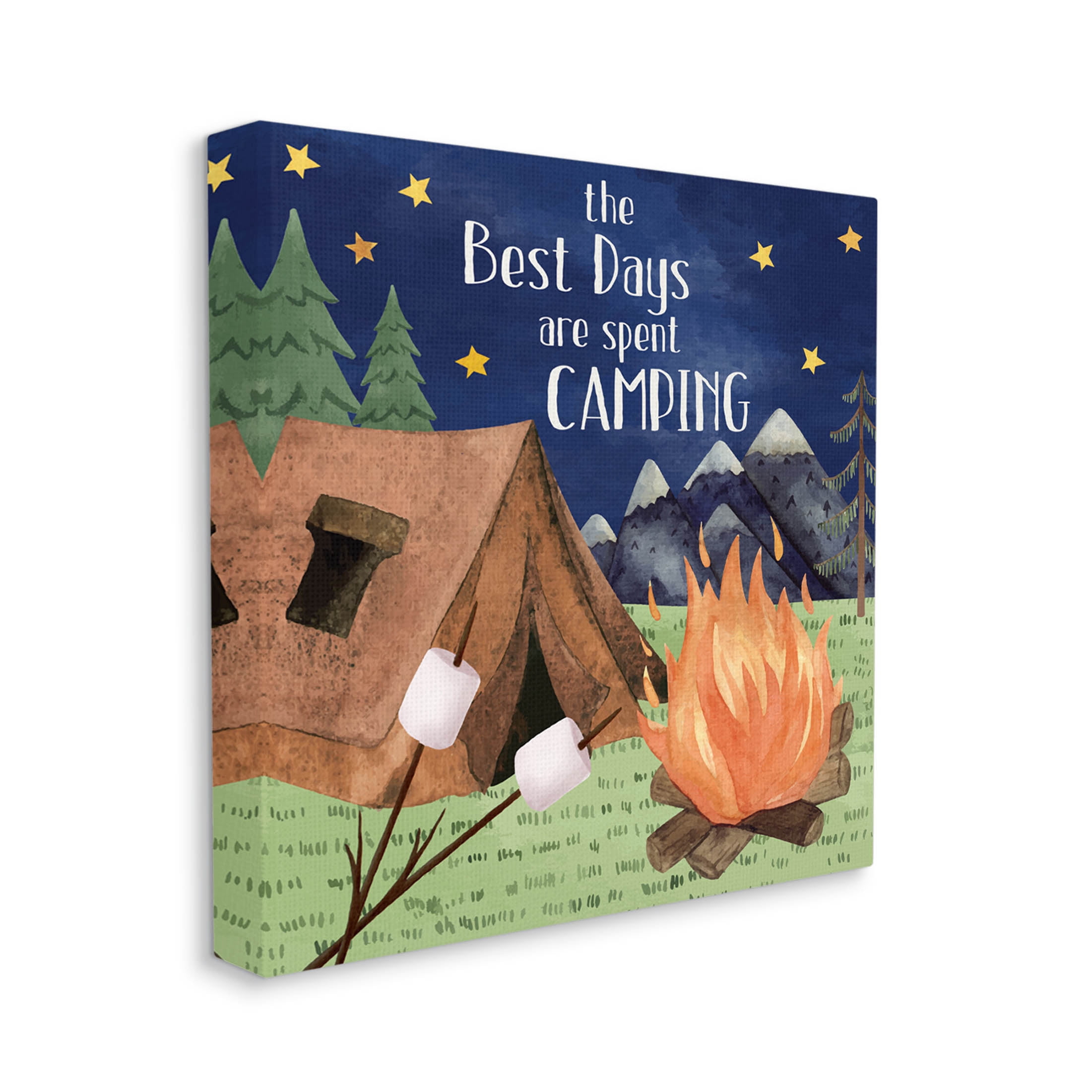 Stupell Industries Best Days Spent Camping Scenery Graphic Art Gallery Wrapped Canvas Print Wall Art, Design by ND Art