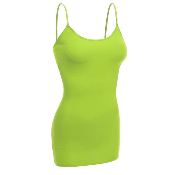 lime green spaghetti strap top