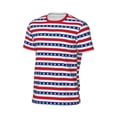thumbnail image 6 of Wukai Stars And Stripes Print Men's Short-Sleeved Mesh T-Shirt,Quick-Dry Short Sleeve Workout T-Shirt-3X-Large, 6 of 8