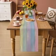 thumbnail image 2 of Easter Table Runner 90 Inches Long Farmhouse Dress Scarves, Farmhouse Ombre Colorful Wooden Grain Retro Dining Tablerunner for Coffee Table/Kitchen Island/Party Décor, 13" x 90", 2 of 8