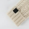 thumbnail image 7 of Beige Winter Gloves for Men Women Christmas Knitted Gloves Polyester Wool Warm Touchscreen Thermal Fleece Stretchy Knit Gloves for Cold Weather Winter Gifts A, 7 of 7