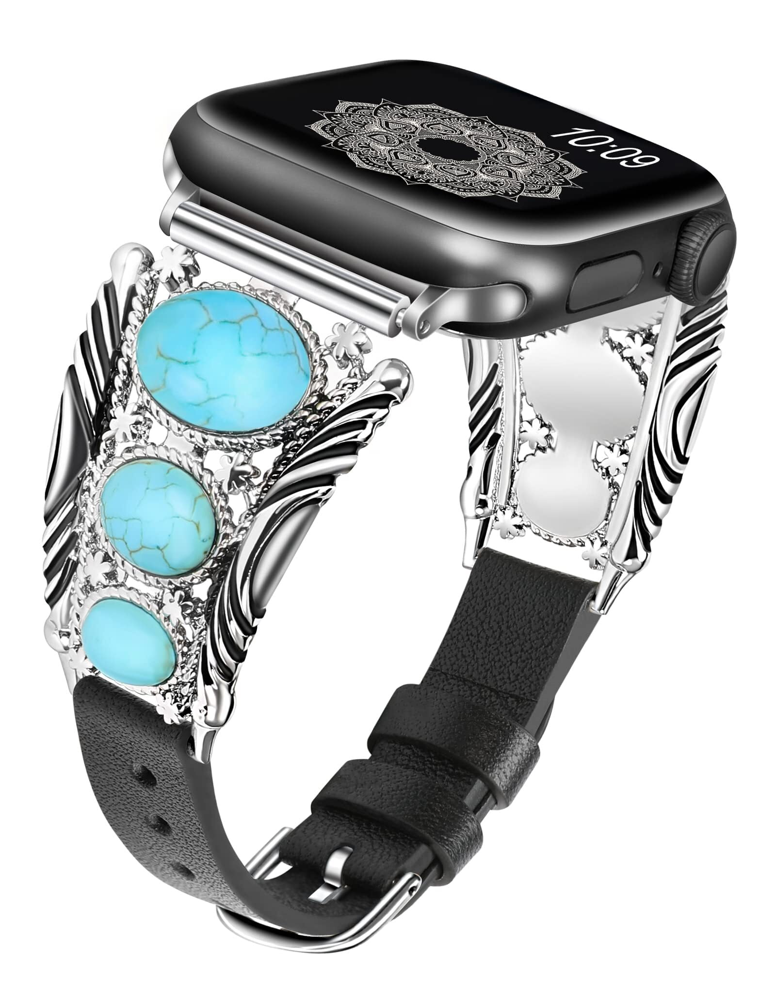 Sterling silver and turquoise apple watch band sale