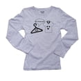 thumbnail image 1 of Let's Hang Out! - Hilarious Hanger & Polo Shirt Women's Long Sleeve Grey T-Shirt, 1 of 2