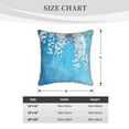 thumbnail image 2 of KLL Hanging Orchids Floral Blue Decorative Throw Pillow Covers Velvet Soft for Couch Sofa Bedroom Living Room Outdoor (No pillow core)- 18"x18", 2 of 5