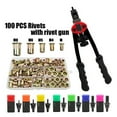 thumbnail image 3 of 100 Pcs Écrous de Rivet Ou Écrous de Rivet Filetés à la Main Pistolet BT606 M3 M4 M5 M6 M8 Riveteuse Manuelle à Double Insert Outil de Rivetage à Rivet, 3 of 6