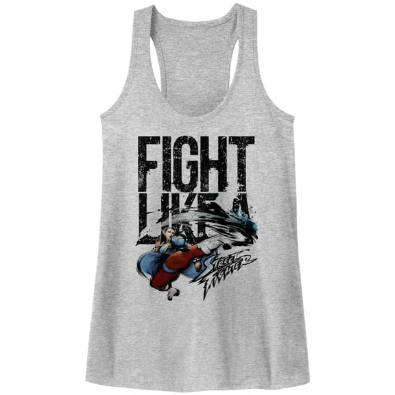 Street Fighter Fight Like A Gray Women's Racerback Tank Top