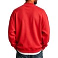 thumbnail image 5 of Men's Crewneck Sweatshirt Long Sleeve Fall Oversized Pullover Tops Loose Fit Athletic Comfy Basic Shirts Red,XL, 5 of 5