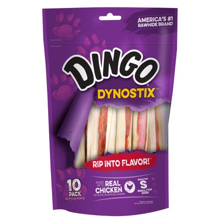 UPC: 0615650990436 | Dingo Dynostix Rawhide Treats for Small Dogs  10-Count