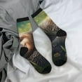 thumbnail image 5 of Logiee Daisy Sleeping Sloth Print Adult Socks for Men & Women,Calf Socks, Ankle Socks,Boots Socks,Breathable Casual Sock,Unisex Crew Socks, 5 of 6