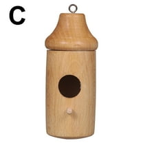 JLLOM G · PEH Hummingbird House Wooden Hummingbird Nest Hand Craft Outdoor Home Gardening Gifts Decoration