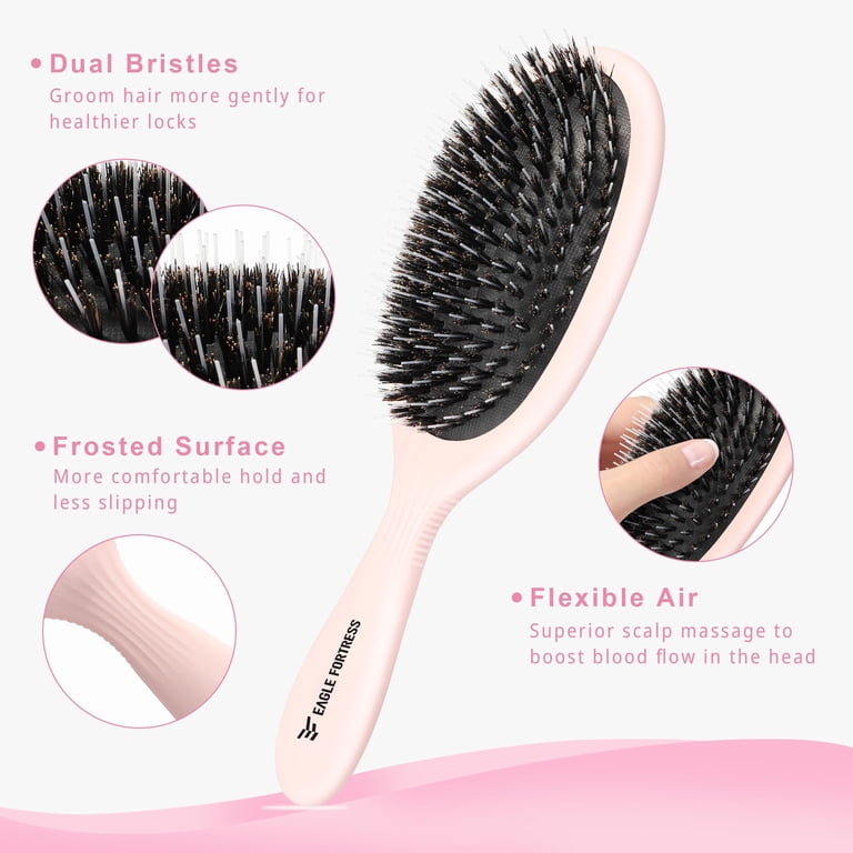 Boar Bristle Hair Brush for Women – Mixed Bristle Hair Brush  display picture 3
