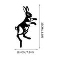 thumbnail image 3 of Acrylic Bunny Garden Decor,Set of 1 Rabbit Silhouette Yard Decor for Outside, Waterproof Lawn Decor (Bunny Black), 3 of 5
