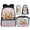 Pastel Flower Capybara, variant on HUIACONG Flower Capybara Kids Backpack Set 4-IN-1 Ergonomic Spine Protecting for Boys Girls 8-12 Lightweight 300g Detachable Lunch Box Pencil Case Water Bottle Holder