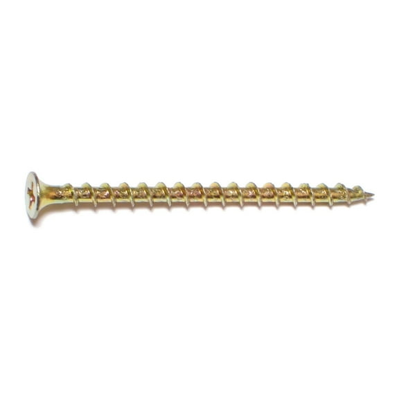 #8 x 2-1/2" Zinc Plated Steel Coarse Thread Phillips Bugle Head All Purpose Screws MMSBS-058