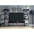 thumbnail image 2 of DeeHome Concrete Grey and Black 2-shelf Side Pier with 1 Drawer, 2 of 4