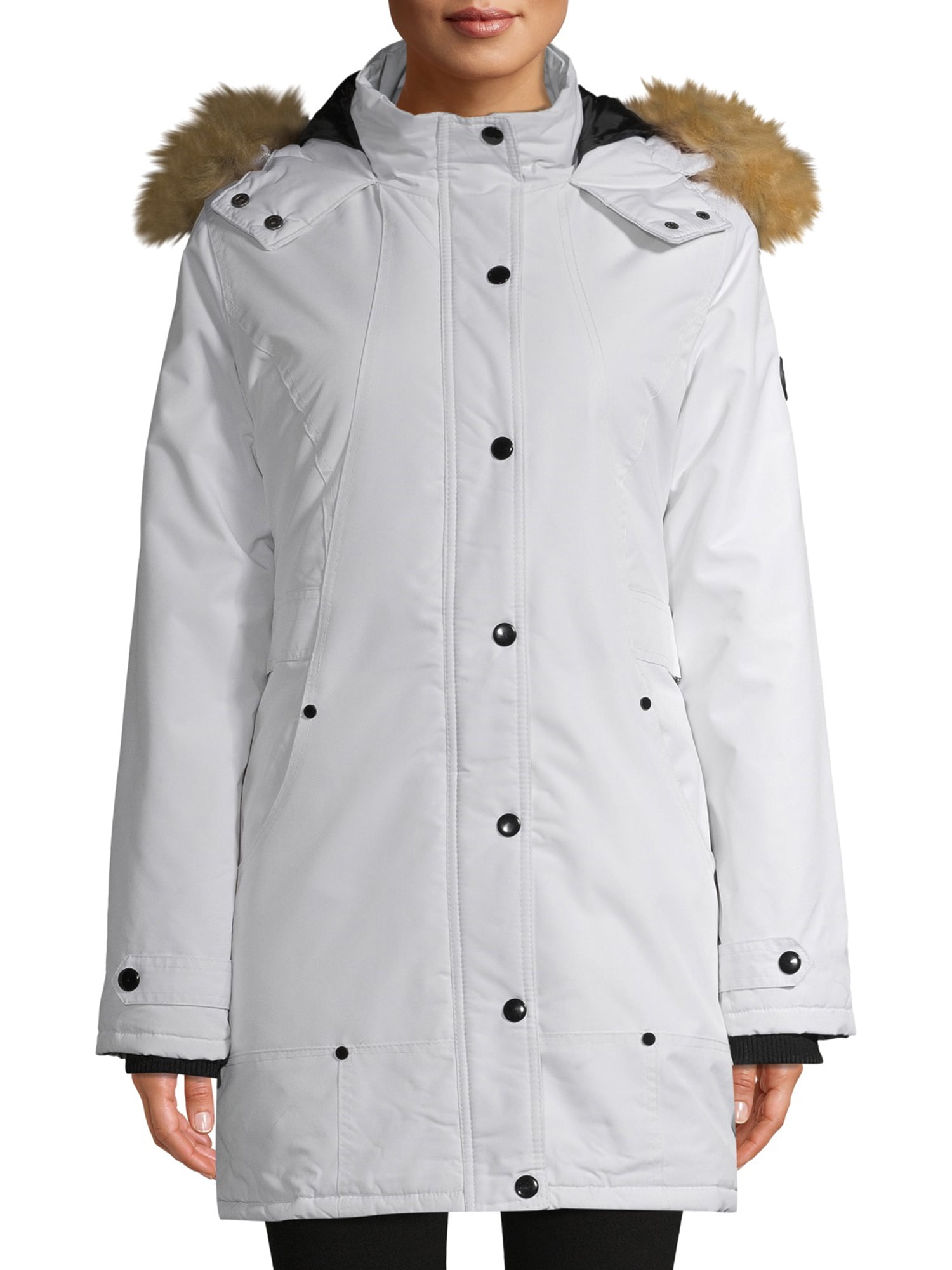 Yoki Women's Hooded Coat With Faux Fur Hood - Walmart.com