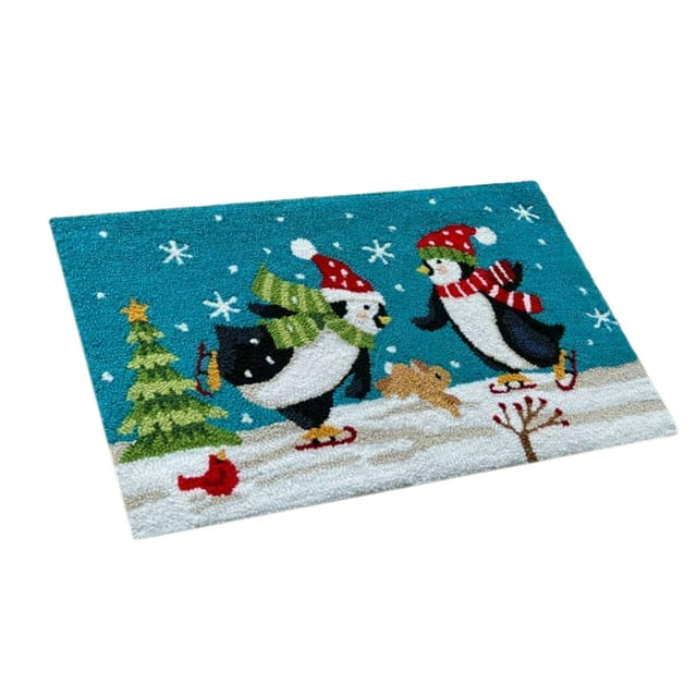 Bearachild Alfombrillas antideslizantes clásicas para decoración navideña de baño, por lo que no se pegan en la puerta y se pueden usar en la Juegos de accesorios de baño tipo+4