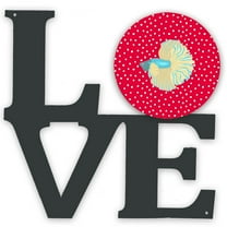 Elephant Ear Betta Love Metal Wall Artwork LOVE